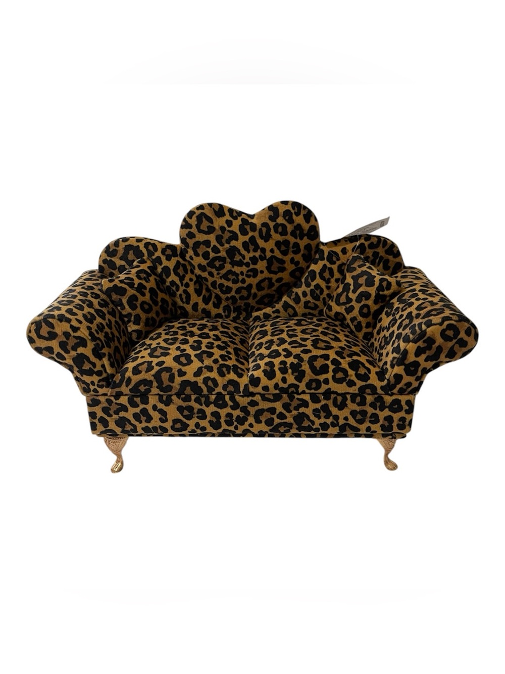 Leopard Print Heart-Back Mini Sofa Jewelry Box - NWT ***